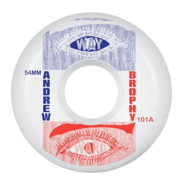 Wayward Classic Pro - Andrew Brophy (White / Blue) Skateboard Wheels - 54mm