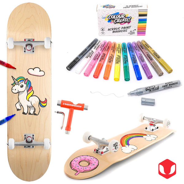 Venom Skateboards Complete Skateboard & Pens - 8.0