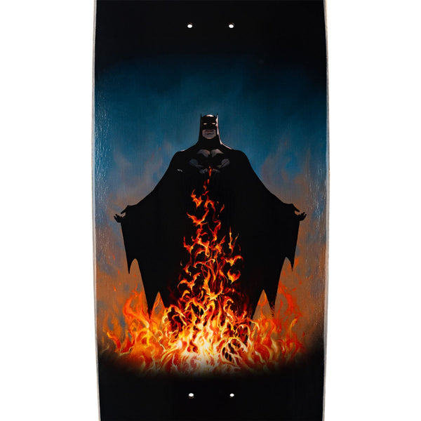 Welcome Bat Flames - Black on Boline Skateboard Deck - 9.5