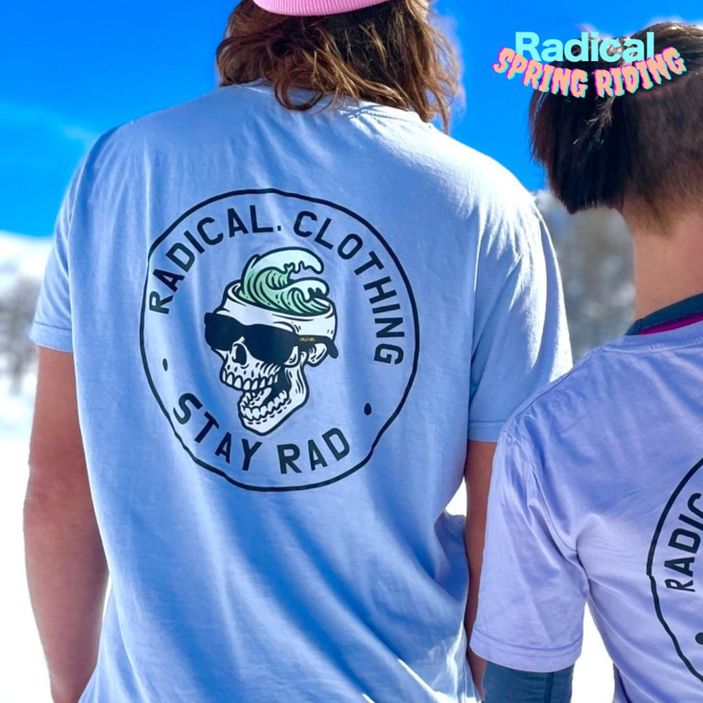 Radical. Stay Rad T-shirt, Unisex - Light Blue - Skatewarehouse.co.uk