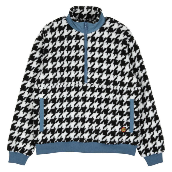 Santa Cruz Womens Jacket Astra Sherpa Fleece - Black / White - Skatewarehouse.co.uk