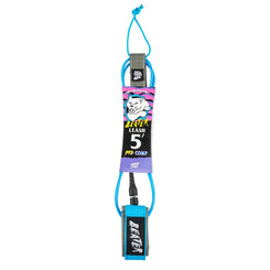 Catch Surf - Beater 5' Pro Comp Leash - Light Blue & Grey - Skatewarehouse.co.uk