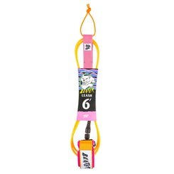 Catch Surf - Beater 6' Leash - Orange & Pink - Skatewarehouse.co.uk