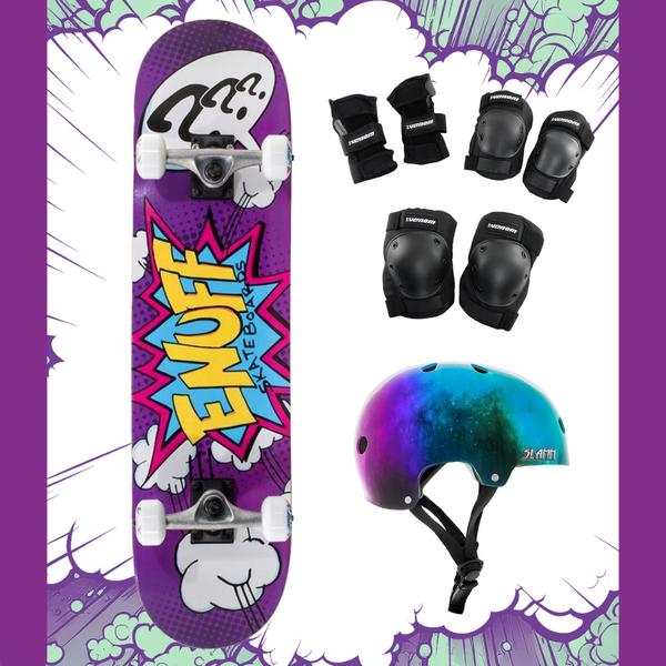 Enuff Pow Purple Junior Complete Skateboard Bundle - Skatewarehouse.co.uk