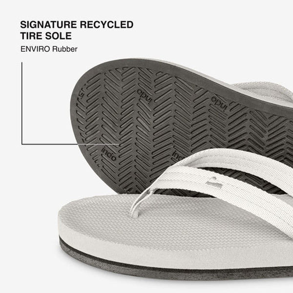 Indosole - Womens Flip Flops - Easy Living - Sea Salt Shoes