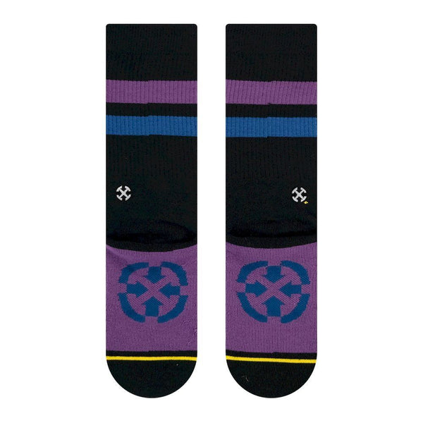 Merge4 Repreve Subtle Grape Black Classic Crew Socks - Skatewarehouse.co.uk