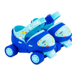 CORE Kids Stomp & Roll Adjustable Learner - Blue Quad Skates - UK Junior 5-12 / EU 22-30