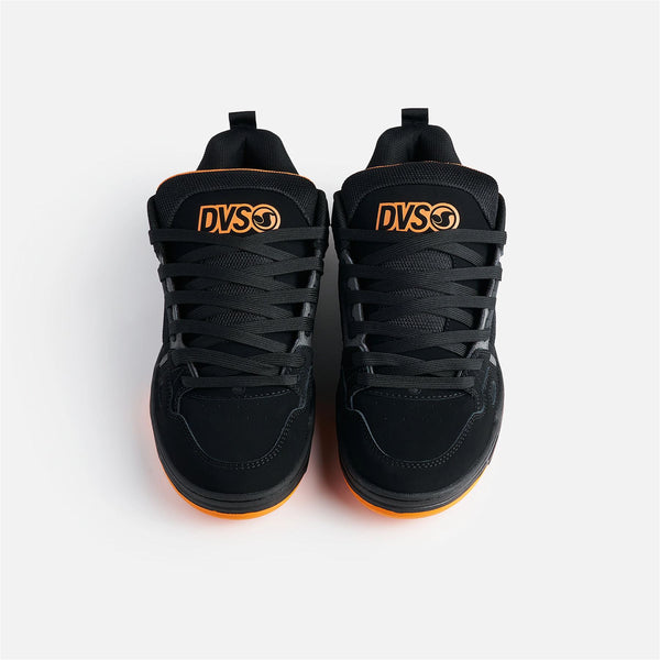 DVS Comanche Skate Shoes Black Charcoal Orange