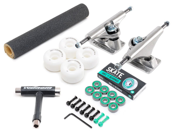 Zero Skateboards Single Skull Blk/Wht Custom Complete Pro Skateboard Kit - 8.25