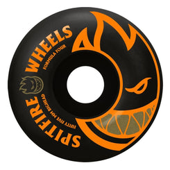 Spitfire Skateboard Wheels F499 Big Head - Black / Orange - Skatewarehouse.co.uk