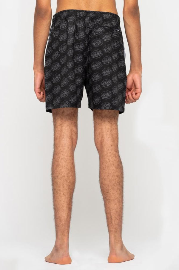 Santa Cruz Shorts Broken Dot Swim Short - Black - Skatewarehouse.co.uk