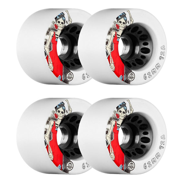 Rollerbones - Dotd Speed White (4) - / 92a Skateboard Wheels - 62mm
