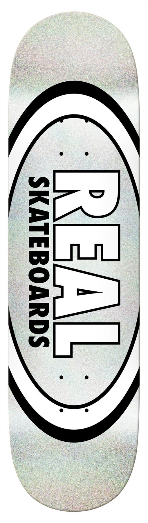 Real Team Classic Oval - Easy Rider (Silver Holo) Skateboard Deck - 8.5