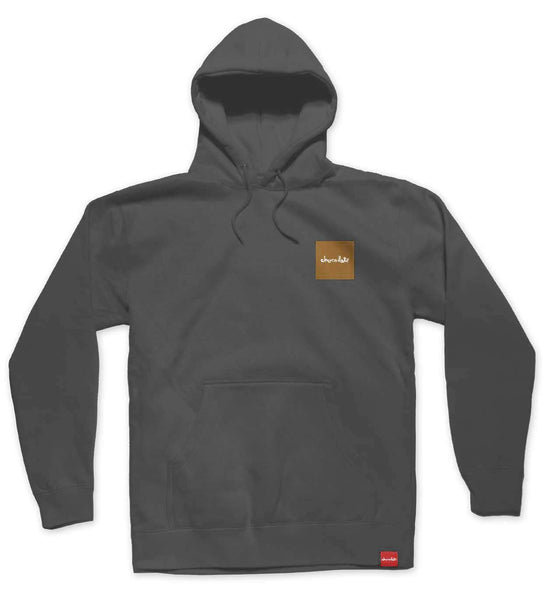 Chocolate OG Square Hoodie Charcoal - Skatewarehouse.co.uk