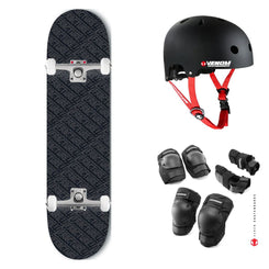 Fracture All Over Comic Black x Venom Custom - 8" Complete Skateboard Bundle - 8.0"
