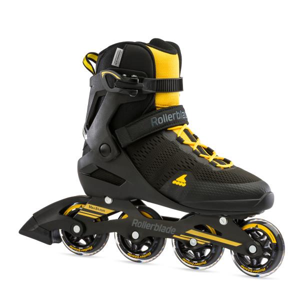 Rollerblade Spark 80 Blk/Ylw Inline Recreational Skate - Skatewarehouse.co.uk