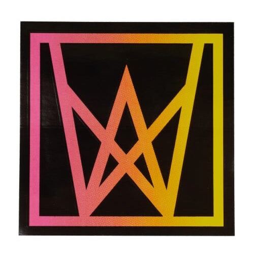 Welcome 3 Icon Square Sticker Black / Surf Fade Single - One Size
