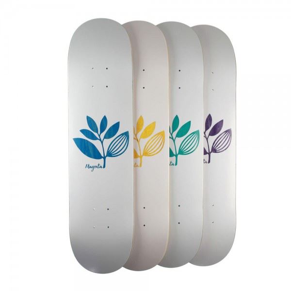 Magenta Plant Team Wood Skateboard Deck - 7.625