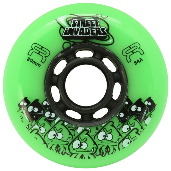 FR Street INVADER II Wheels - Green - 80mm (Set of 4)
