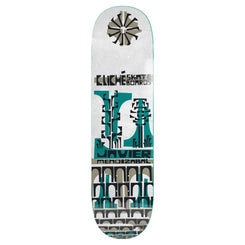 Heritage Cliché Javier Mendizabal Griptape Art Teal / White Skateboard Deck - 8.25"