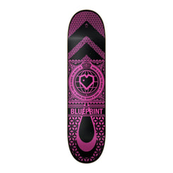Blueprint Home Heart Black / Pink Skateboard Deck - 7.875"