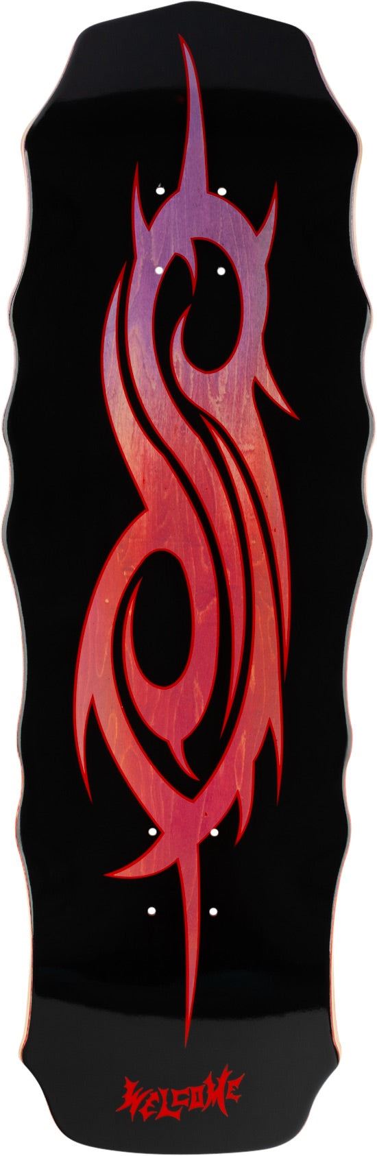 Welcome Skateboards Tribal S on Widow 10 (Purple / Red Stain) Skateboard Deck - 10.0