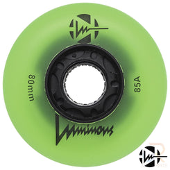 Luminous Led Inline Wheel (Set of 4 Wheels) - Green Glow - 80Mm/85A - Skatewarehouse.co.uk