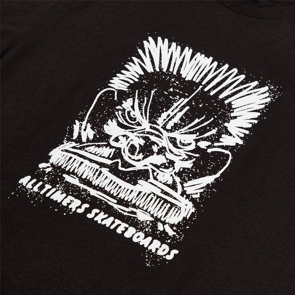 Alltimers Smushed Face Tee Black - Skatewarehouse.co.uk