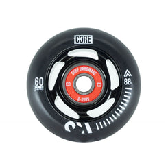 CORE Aero Inline Skate Wheels 60mm - Black (4 pack + Bearings) - Skatewarehouse.co.uk