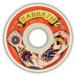 Sabbath | Geeza | Conical | Devil's Formula | 99a | White Skateboard Wheels - 55mm