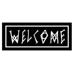 Welcome Scrawl Sticker Black / White Single - One Size