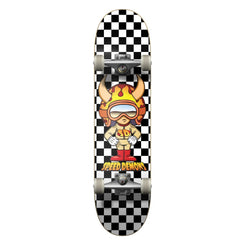 Speed Demons Hot Shot Black / White Checks Complete Skateboard - 7.5"