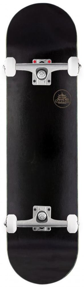 Sushi s Pagoda Stamp Black Custom Complete Skateboard - 8.0