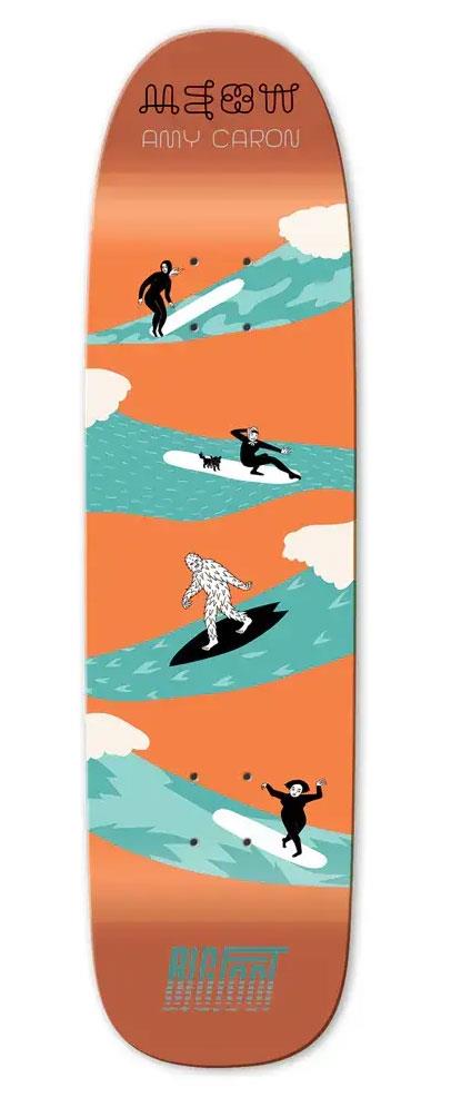 Meow Amy Caron Bigfoot Multi Skateboard Deck - 8.25
