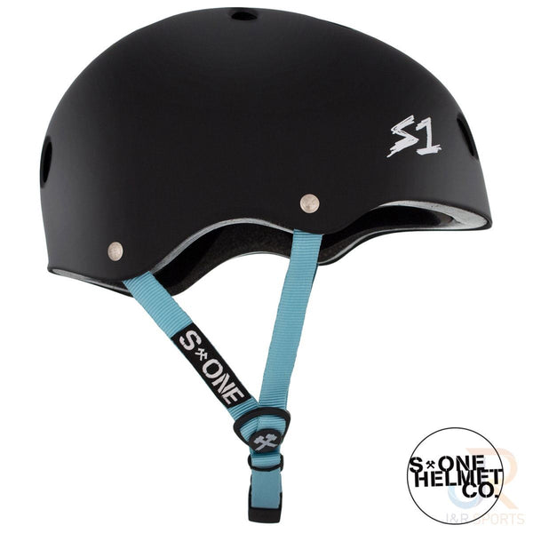 S1 Lifer LIT Helmets - Black Matt inc Blue Strap - Large