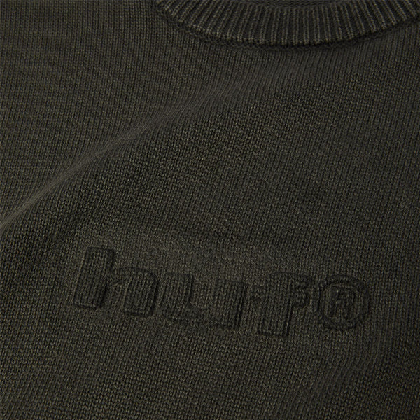 Pacific Wash Embossed Crewneck (Black)