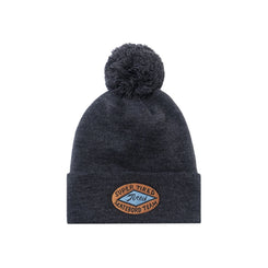 Tired Skateboard Team Pom Beanie Grey Hat - One Size