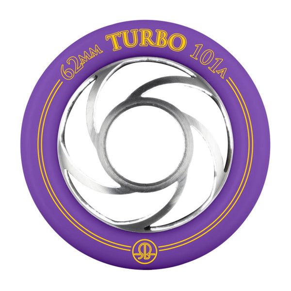 Rollerbones - Turbo Alu Hub Purple (8) - / 101a Skateboard Wheels - 62mm
