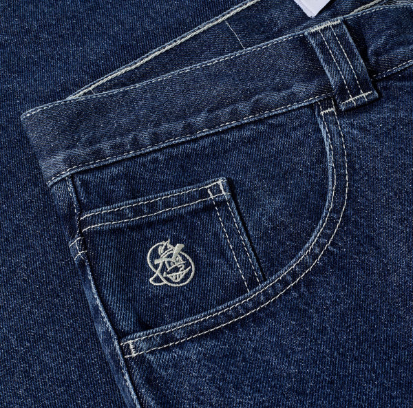 Polar Skate Co 93 Pants (Dark Blue w / White Stitching)