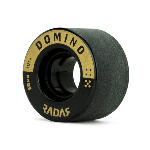 Radar (4) - Domino- Black / Gold - 50 x / 101A Skateboard Wheels - 31mm