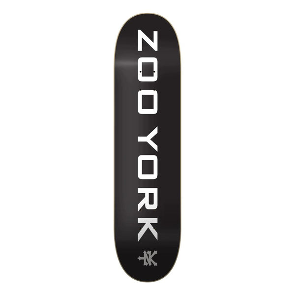 Zoo York OG 95 Logo Block Black / White / Grey Skateboard Deck - 8.0