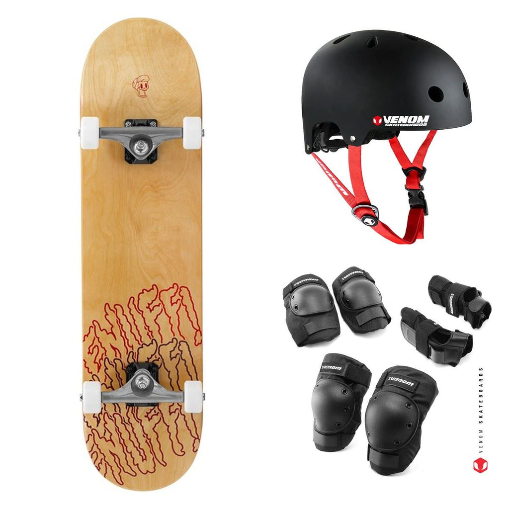 Enuff Three Tier Reloaded Natural Complete Skateboard Bundle - 8.0"