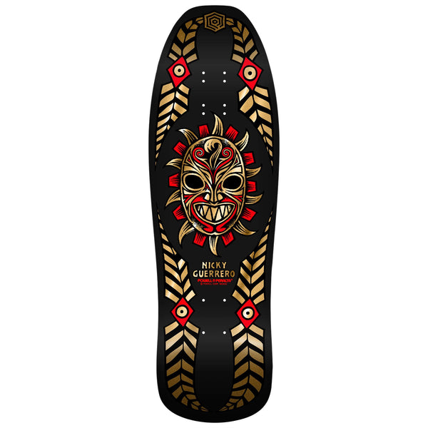 Powell Peralta Nicky Guerrero Mask Black/Gold Foil x Skateboard Deck - 10.0