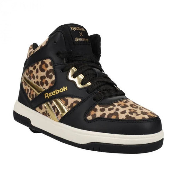 Heelys X Reebok BB4500 MID Swatch - Black / Cheetah - Skatewarehouse.co.uk