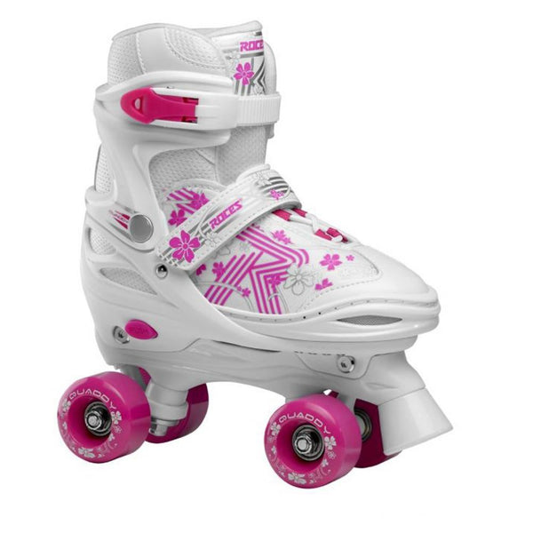 Roces Quad Skates Quaddy 3.0 - White / Pink - Skatewarehouse.co.uk