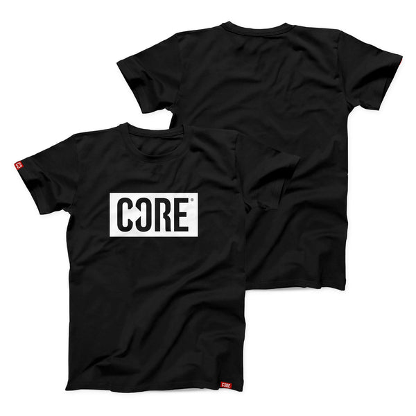 CORE Box Logo, Pro T-Shirt – Black / White - Skatewarehouse.co.uk