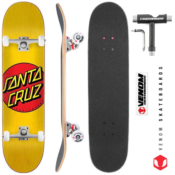 Santa Cruz Logo Classic Dot x Venom Custom Complete Skateboard - 7.75
