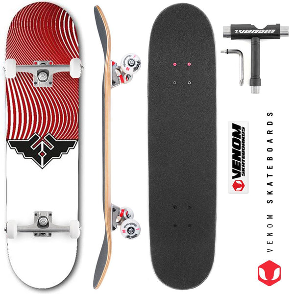 Fracture Wings V4 Red Custom Complete Skateboard -  7.75