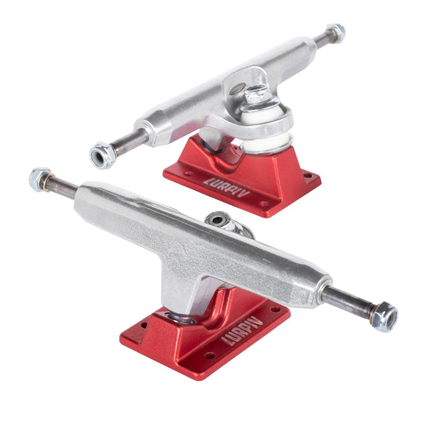 Lurpiv 3 Hollow - Polished / Red Skateboard Trucks - 155mm (Pair)