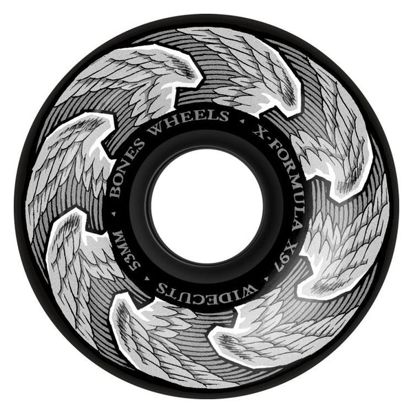 BONES Skateboard Wheels 'Death Angels' 97A V6 (Widecut) - Skatewarehouse.co.uk
